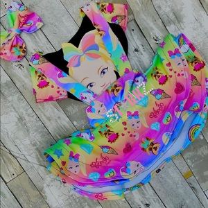 Lil girl JoJo Siwa tutu includes shirt & hair bow
